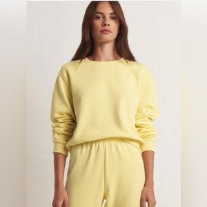 Z Supply Limoncello Classic Crew Fleece Sweatshirt & Classic Gym Sweatpants
